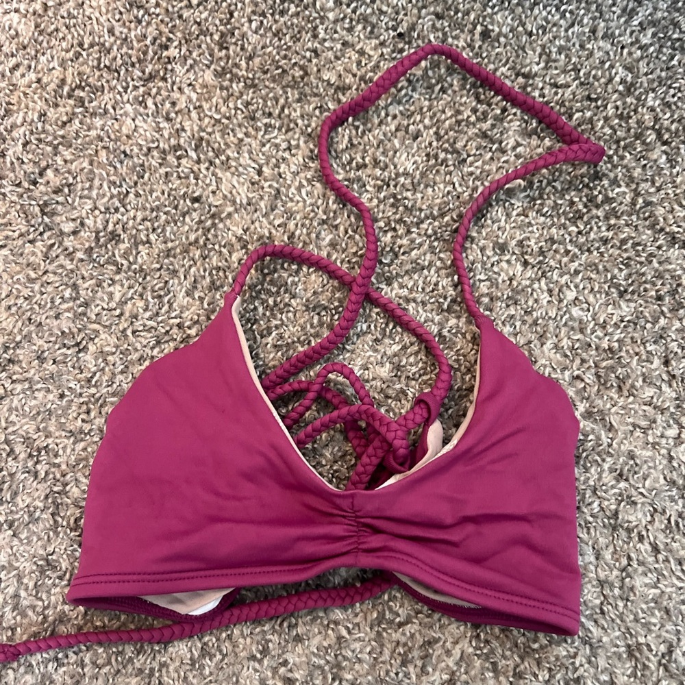 Burgundy Bikini Top